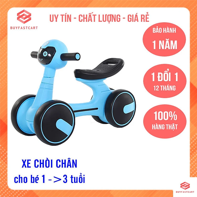 Xe chòi chân 4 bánh tự cân bằng cho bé từ 1 tuổi đến 3 tuổi